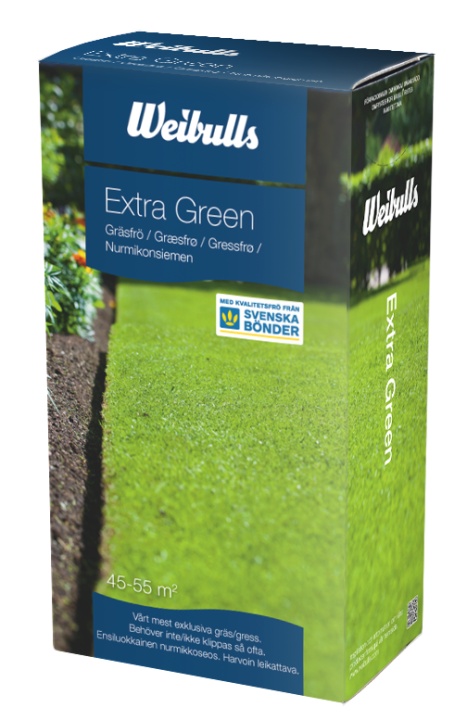 Nasiona traw Weibulls Extra Green 1kg w grupie Produkty do pielęgnacji ogrodów oraz do gospodarki leśnej marki / Nasiona traw, Nawóz do trawnika w GPLSHOP (838045)