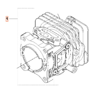 Cylindra Husqvarna T525 w grupie Części Zamienne / Części zamienne Pilarki / Części zamienne Husqvarna T525 w GPLSHOP (5010158-01)