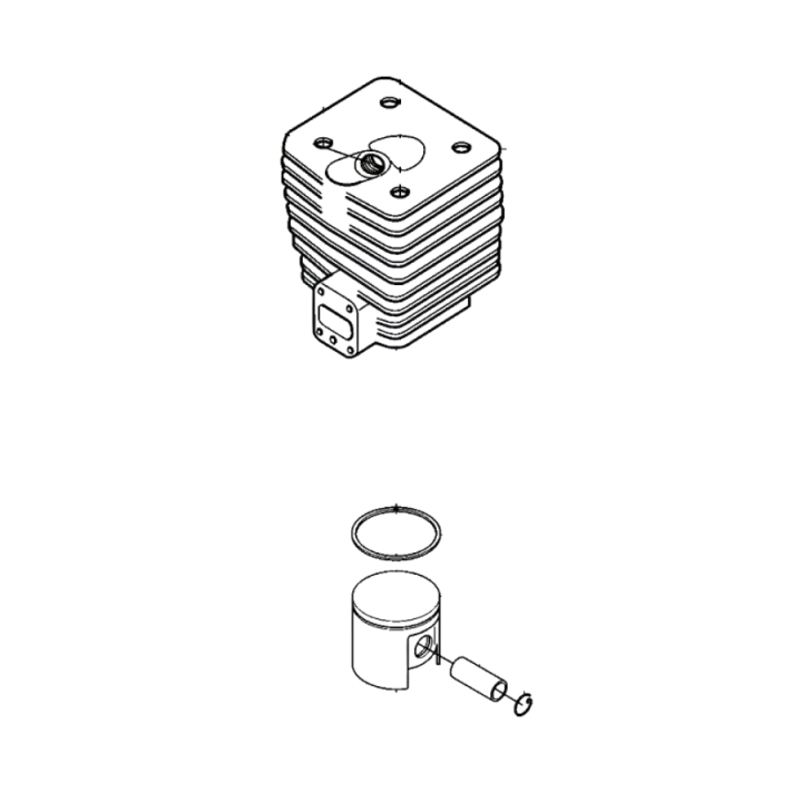 Cylinder Jonsered RS51, RS52 w grupie Części Zamienne / Części zamienne Jonsered Wykaszarki / Części zamienne Jonsered RS52 w GPLSHOP (5021278-01)