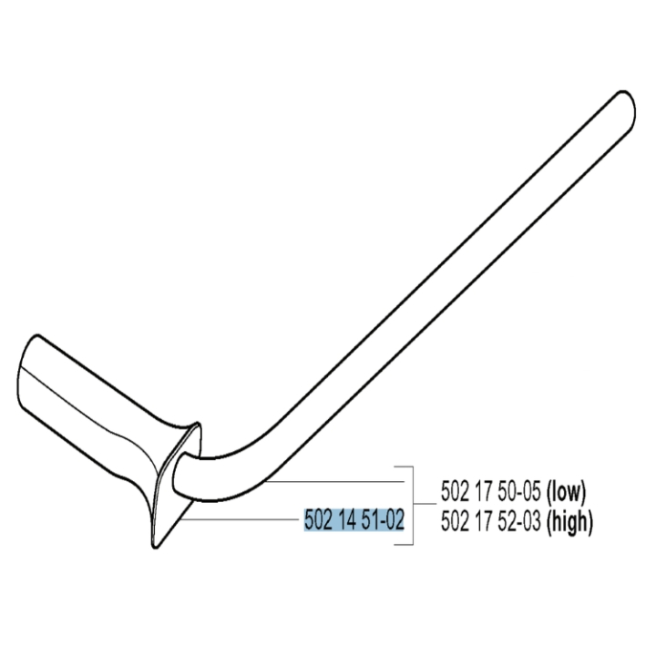 Klamka Lewa 5021451-02 w grupie Części Zamienne / Części zamienne Wykaszarki / Części zamienne Husqvarna 252RX w GPLSHOP (5021451-02)