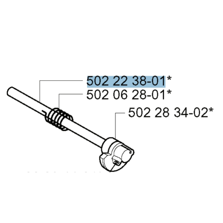 Wał rurowy 5022238-01 w grupie Części Zamienne / Części zamienne Wykaszarki / Części zamienne Husqvarna 252RX w GPLSHOP (5022238-01)