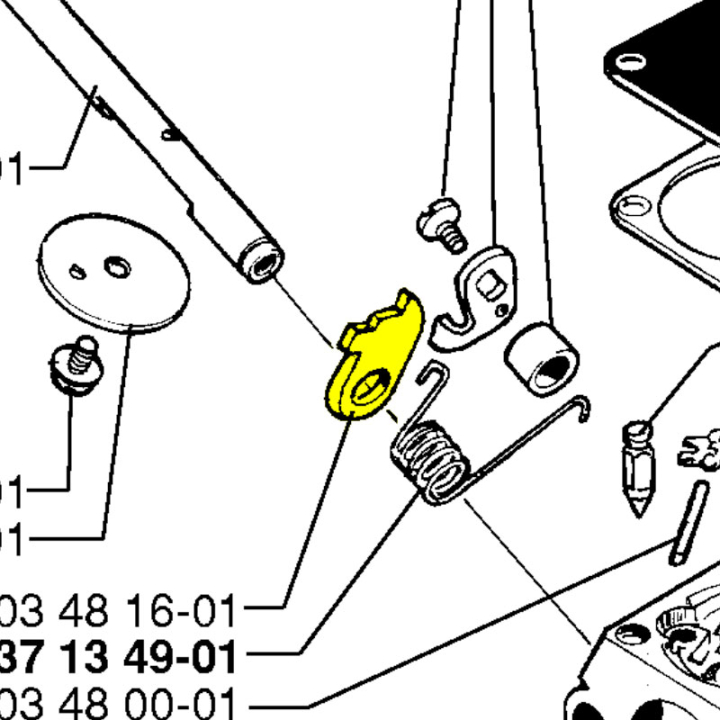 Dźwignia rozruchu podnoszenia 5034816-01 w grupie Części Zamienne / Części zamienne Wykaszarki / Części zamienne Husqvarna 322C w GPLSHOP (5034816-01)