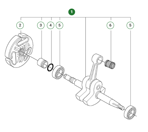 CRANKSHAFT ASSY KIT w grupie  w GPLSHOP (5037487-06)