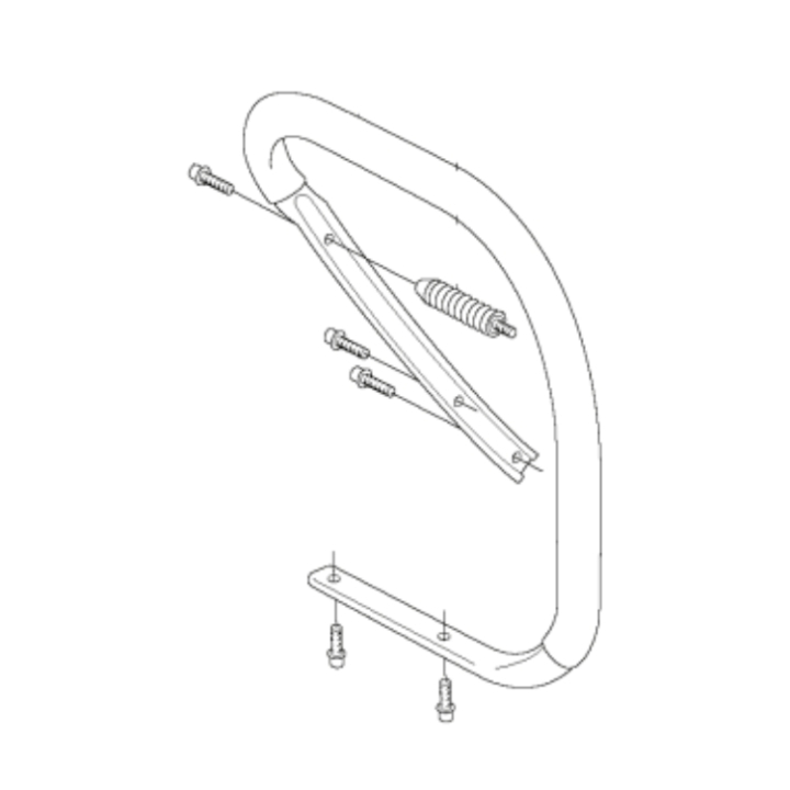 Klamka Przód Kpl 5039866-02 w grupie Części Zamienne / Części zamienne Pilarki / Części zamienne Husqvarna 390XP/G w GPLSHOP (5039866-02)