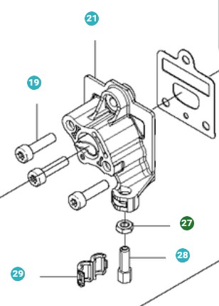 Nakrętka w grupie Części Zamienne / Części zamienne Dmuchawy do liści / Części zamienne Husqvarna 580BTS w GPLSHOP (5104874-01)