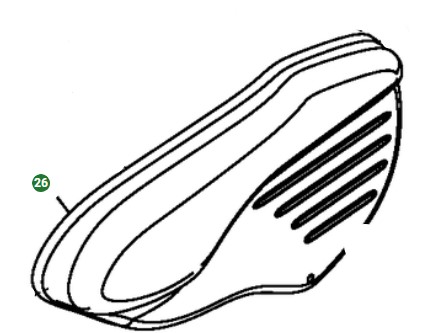 Ochrona paska 5324404-38 w grupie Części Zamienne / Części zamienne do Glebogryzarek Husqvarna / Części zamienne Husqvarna DRT 900 H w GPLSHOP (5324404-38)