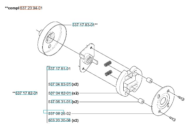 Zestaw sprzęgła 240F, 240R, GR41, GR50, RS44 w grupie  w GPLSHOP (5372394-01)
