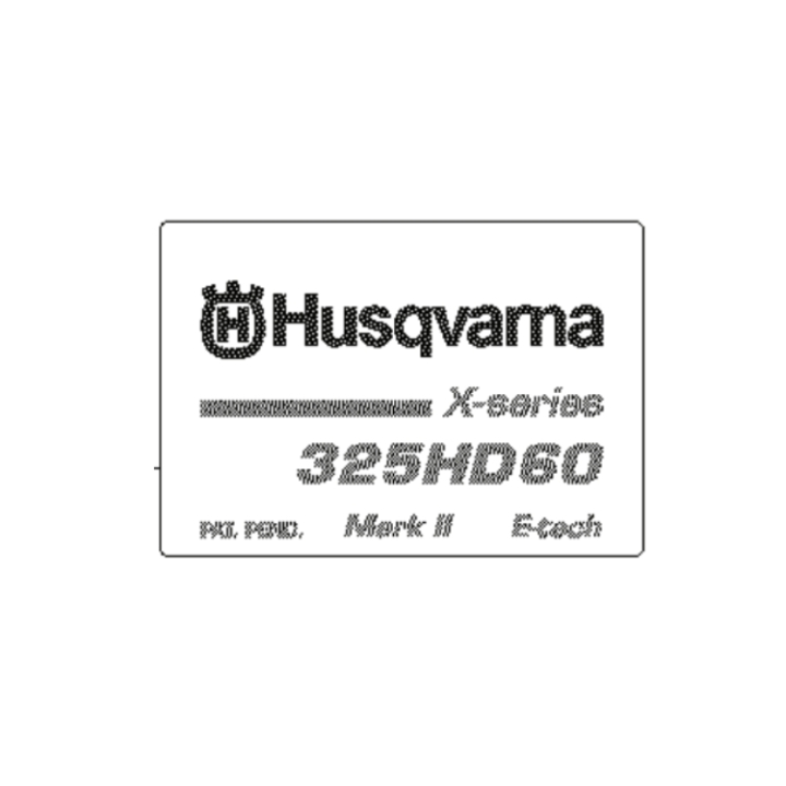Naklejka w grupie Części Zamienne / Części zamienne Nożyce do żywopłotu / Części zamienne Husqvarna 323HD60 w GPLSHOP (5373534-20)