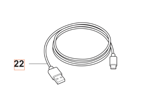 Wiązka przewodów Kabel serwisowy USB-C w grupie Części Zamienne Kosiarka Automatyczna w GPLSHOP (5376454-01)