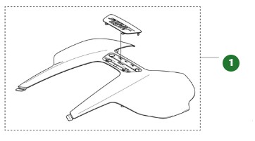 Pokrywa górna Automower 430V Nera w grupie Części Zamienne Kosiarka Automatyczna / Części zamienne Husqvarna Automower® 430V Nera w GPLSHOP (5401969-01)