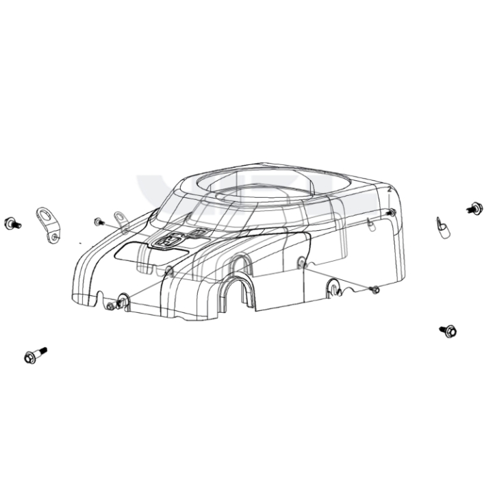 Osłona wentylatora w grupie Części Zamienne / Części zamienne Rider / Części zamienne Husqvarna Rider 214C w GPLSHOP (5460295-01)