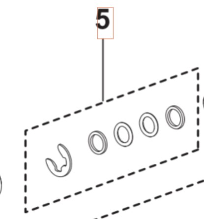 Uszczelki systemu adapterów uszczelek 5460930-01 w grupie Części Zamienne / Części zamienne Myjki ciśnieniowe / Części zamienne Husqvarna PW240 w GPLSHOP (5460930-01)