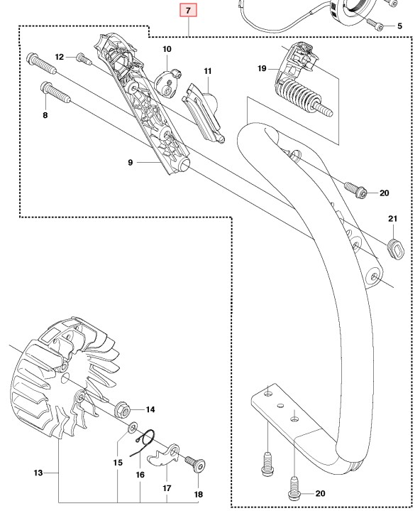 Uchwyt przedni Husqvarna 560, 562XPG w grupie Części Zamienne / Części zamienne Pilarki / Części zamienne Husqvarna 560XP/G w GPLSHOP (5753889-04)