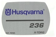 Naklejka 5757297-01 w grupie Części Zamienne / Części zamienne Pilarki / Części zamienne Husqvarna 235/E w GPLSHOP (5757297-01)