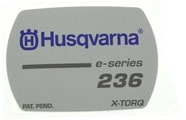 Naklejka 5757303-01 w grupie Części Zamienne / Części zamienne Pilarki / Części zamienne Husqvarna 235/E w GPLSHOP (5757303-01)