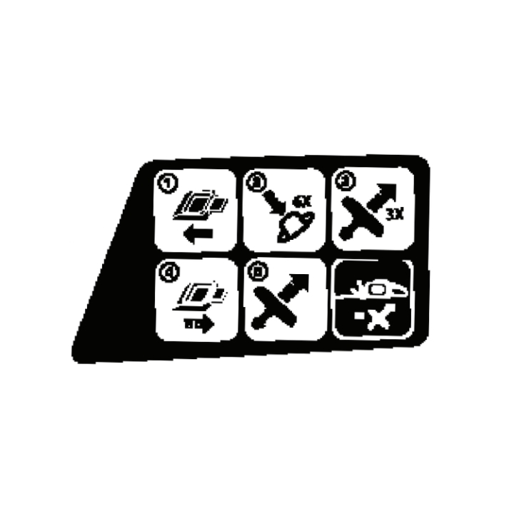 Naklejka w grupie Części Zamienne / Części zamienne Nożyce do żywopłotu / Części zamienne Husqvarna 322HD60 w GPLSHOP (5766456-01)