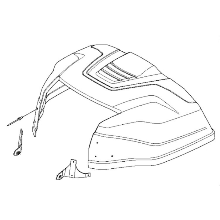 Osłona silnika Kpl w grupie Części Zamienne / Części zamienne Rider / Części zamienne Husqvarna Rider 216 AWD w GPLSHOP (5776149-01)