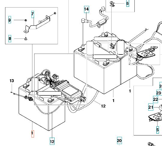 Battery for Husqvarna Battery rider w grupie  w GPLSHOP (5781515-01)