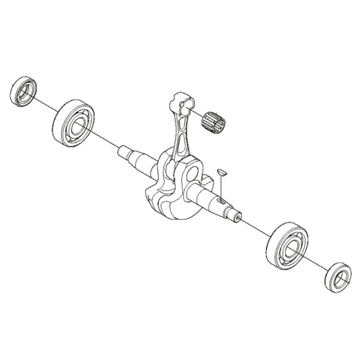 Wał korbowy, Kpl w grupie Części Zamienne / Części zamienne Dmuchawy do liści / Części zamienne Husqvarna 580BTS w GPLSHOP (5783851-01)