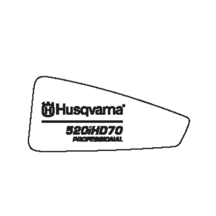 Naklejka Produkt Lewy 520Ihd70 w grupie Części Zamienne / Części zamienne Nożyce do żywopłotu / Części zamienne Husqvarna 520iHD70 w GPLSHOP (5816628-06)