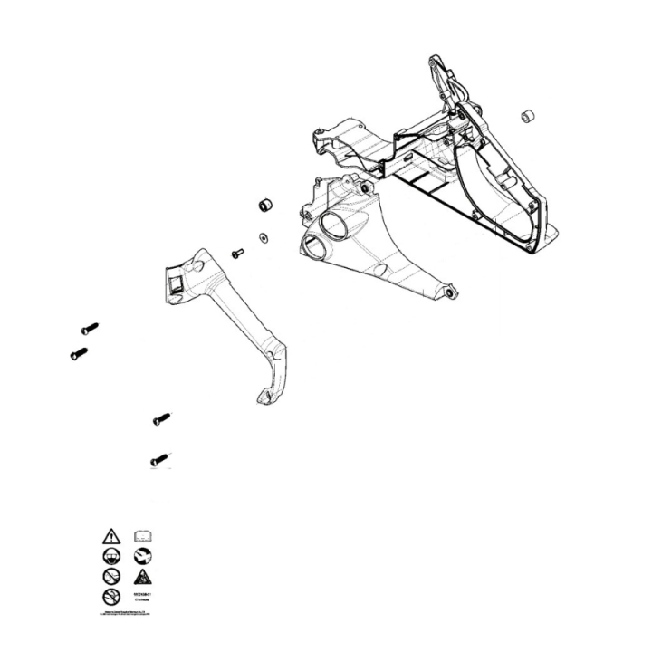Tylny uchwyt 5826311-01 w grupie Części Zamienne / Części zamienne Pilarki / ➤Serii 100 / Części zamienne Husqvarna 120/E w GPLSHOP (5826311-01)