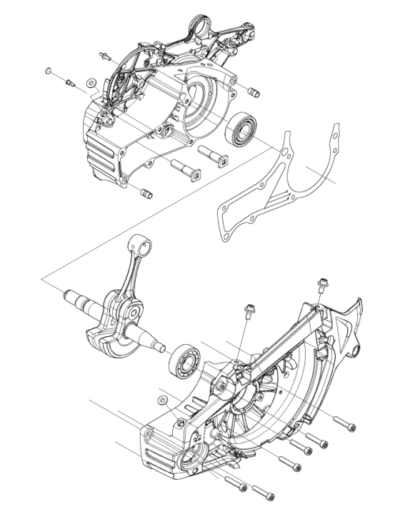 Krótki blok wału korbowego H565 5827520-02 w grupie Części Zamienne / Części zamienne Pilarki / Części zamienne Husqvarna 565 w GPLSHOP (5827520-02)