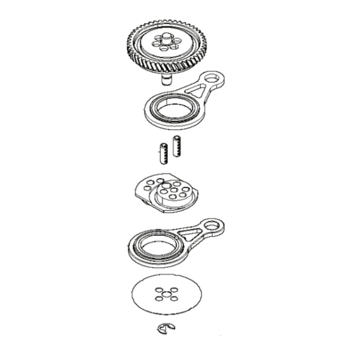 Zestaw śrubowych kół zębatych 536Lihd60X/ 5 w grupie Części Zamienne / Części zamienne Nożyce do żywopłotu / Części zamienne Husqvarna 520iHD70 w GPLSHOP (5828370-01)