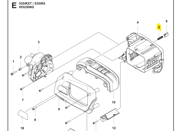 Pióro 5854800-01 w grupie Części Zamienne / Części zamienne Dmuchawy do liści / Części zamienne Husqvarna 525iB Mark II w GPLSHOP (5854800-01)