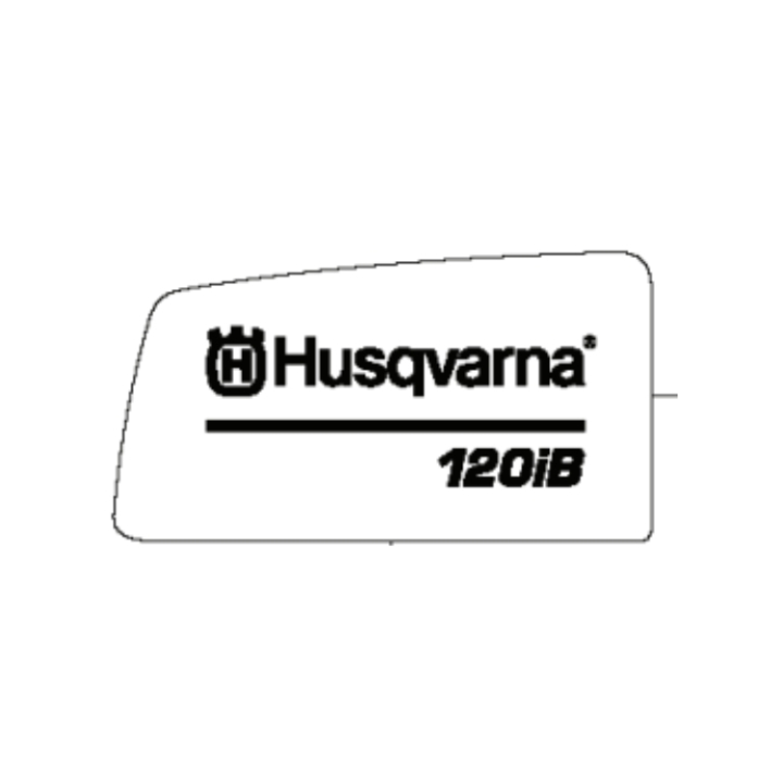 Naklejka Naklejka produktu w grupie Części Zamienne / Części zamienne Dmuchawy do liści / Części zamienne Husqvarna 120iB w GPLSHOP (5868341-08)