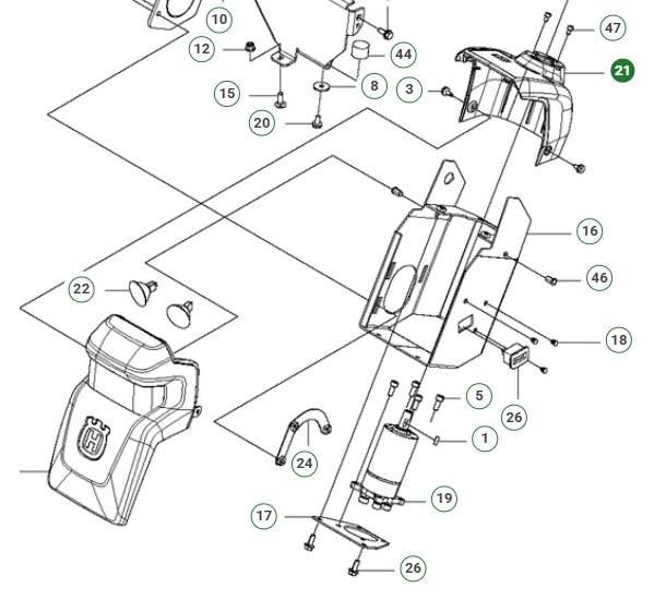 Kolumna Kierownicy, Tylna, P524 5872172-02 w grupie  w GPLSHOP (5872172-02)