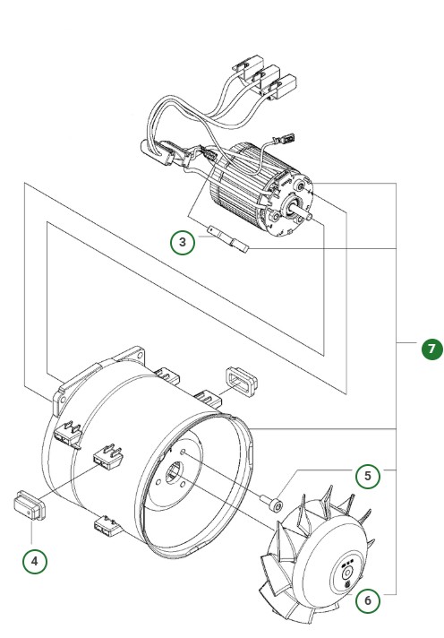 Silnik, zestaw w grupie Części Zamienne / Części zamienne Dmuchawy do liści / Części zamienne Husqvarna 525iB w GPLSHOP (5880099-02)