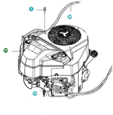 Motor KAWASAKI FS651V w grupie Części Zamienne / Części zamienne Rider / Części zamienne Husqvarna Rider 420 TSX AWD w GPLSHOP (5906368-01)