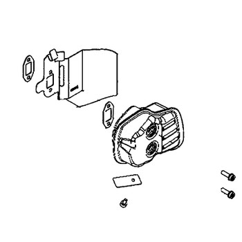 Zespół tłumika w grupie Części Zamienne / Części zamienne Nożyce do żywopłotu / Części zamienne Husqvarna 322HD60 w GPLSHOP (5938764-02)