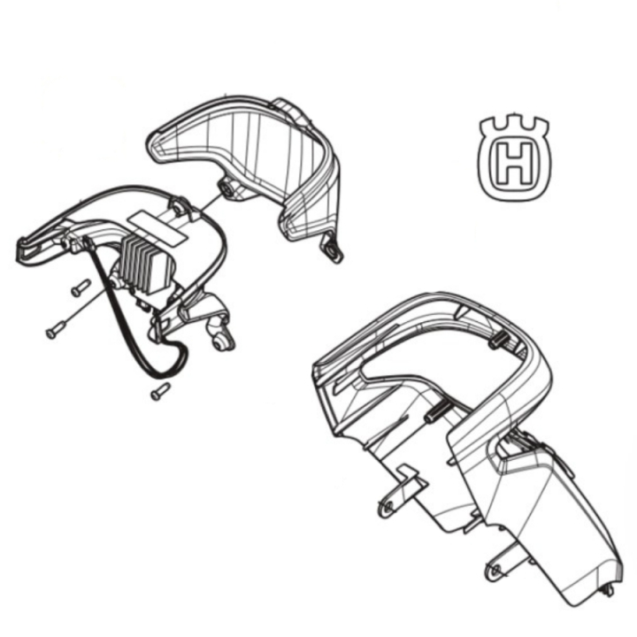 Osłona kierownicy Część przednia M, słoma w grupie Części Zamienne / Części zamienne Rider / Części zamienne Husqvarna Rider 316TX AWD w GPLSHOP (5947064-01)