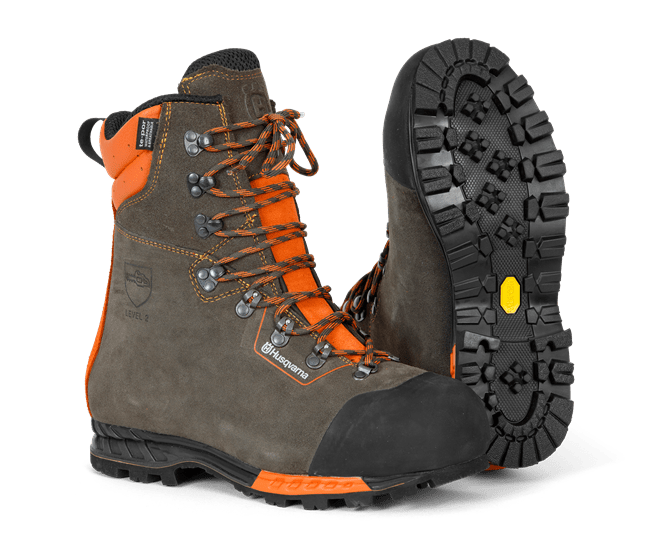 Ochronne skórzane buty z ochroną przed przecięciem, Functional 24, 44 w grupie Produkty do pielęgnacji ogrodów oraz do gospodarki leśnej marki / Husqvarna Wyposażenie i odzież ochronna / Buty ochronne z ochroną przed przecięciem w GPLSHOP (5976593-44)