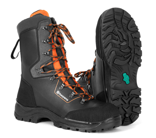 Skórzane buty ochronne z ochroną przed przecięciem Husqvarna Classic, 40 w grupie Produkty do pielęgnacji ogrodów oraz do gospodarki leśnej marki / Husqvarna Wyposażenie i odzież ochronna / Buty ochronne z ochroną przed przecięciem w GPLSHOP (5976594-40)