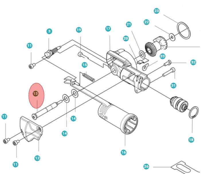 Wał Duplo w grupie Części Zamienne / Części zamienne Nożyce do żywopłotu / Części zamienne Husqvarna 525HE3 w GPLSHOP (5979585-01)