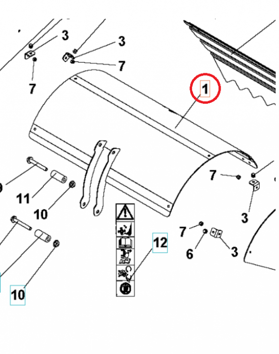 Pokrywa Zębów Osłona Roto400 Oran 5986808-01 w grupie  w GPLSHOP (5986808-01)