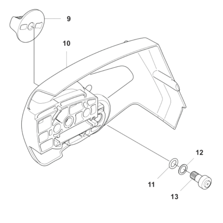 Osłona sprzęgła Zespół osłony sprzęgła 5995894-01 w grupie Części Zamienne / Części zamienne Pilarki / Części zamienne Husqvarna 435i w GPLSHOP (5995894-01)
