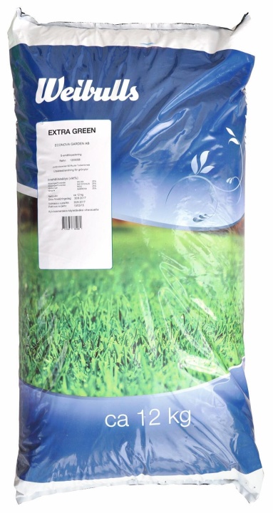 Nasiona traw Weibulls Extra Green 12kg w grupie Produkty do pielęgnacji ogrodów oraz do gospodarki leśnej marki / Nasiona traw, Nawóz do trawnika w GPLSHOP (838103)