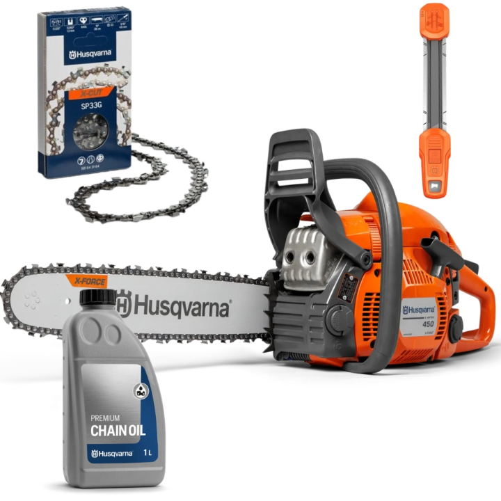 Husqvarna 450 E-series II Zestaw Startowy w grupie Produkty do pielęgnacji ogrodów oraz do gospodarki leśnej marki / Husqvarna Pilarki / Pilarki wszechstronne w GPLSHOP (9705595pkt)