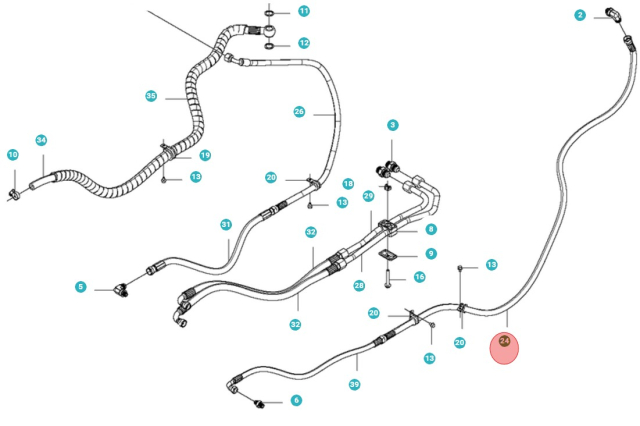 Wąż Hydrauliczny L=1460 5010873-01