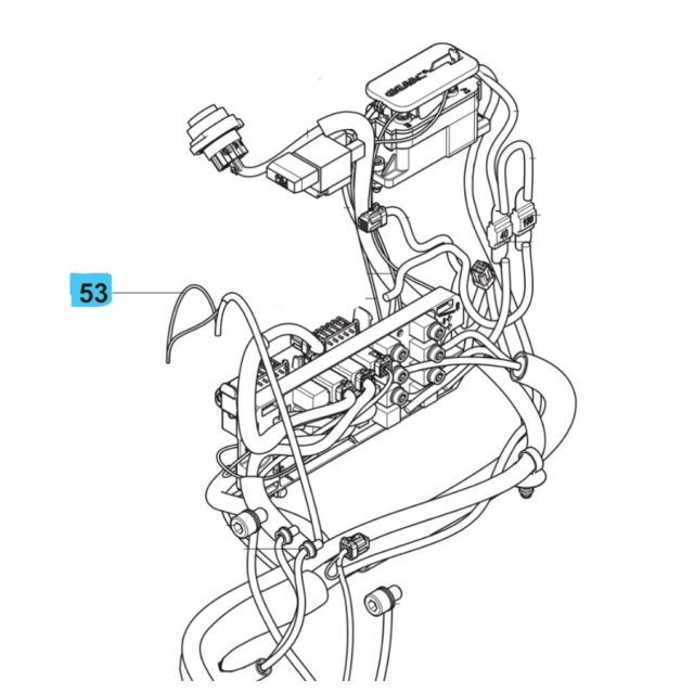 Zespół okablowania, złącze zewnętrzne