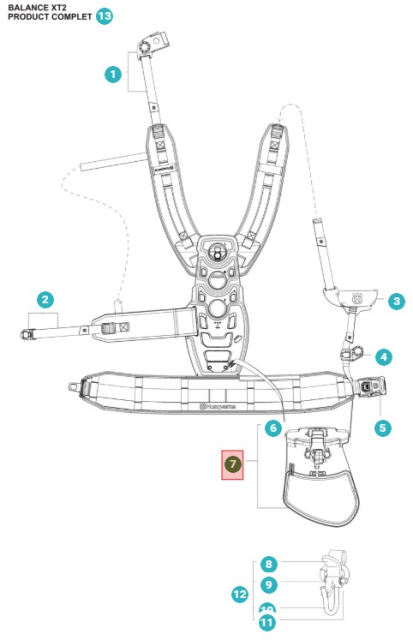 Zespół nakładki biodrowej Xt2 Zespół nakładki biodrowej 5387418-01
