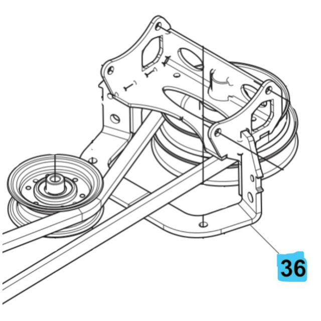 Koło pasowe Huqvarna Szare