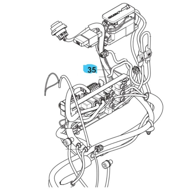Zespół okablowania zasilacza W122