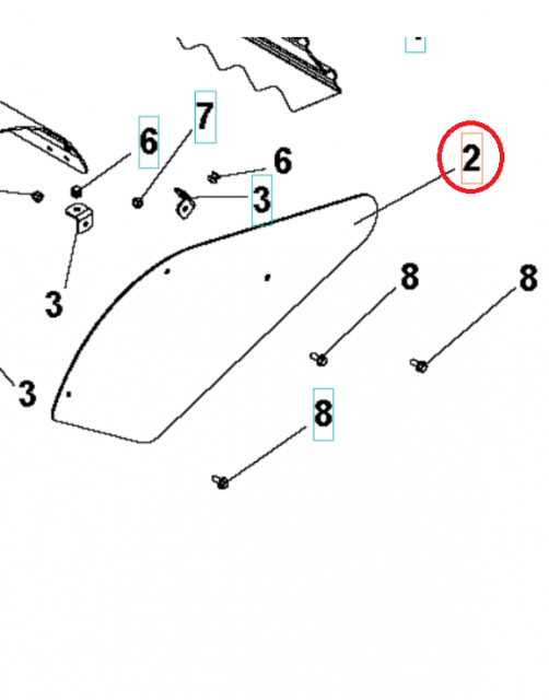 Pokrywa Zębów Bocznych Osłona Pomarańczowa 5986809-01