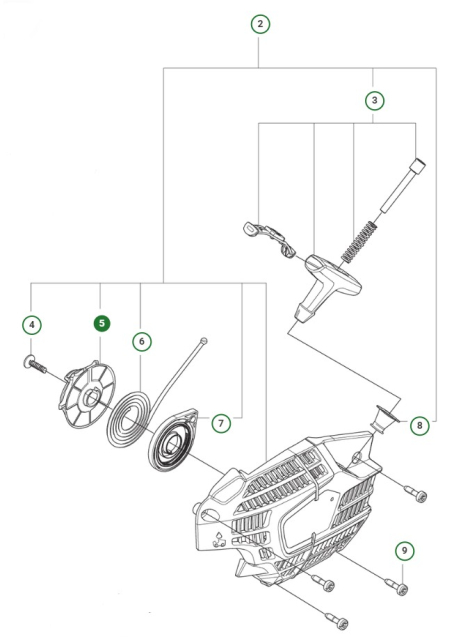 Koło pasowe rozrusznika 39 cm3