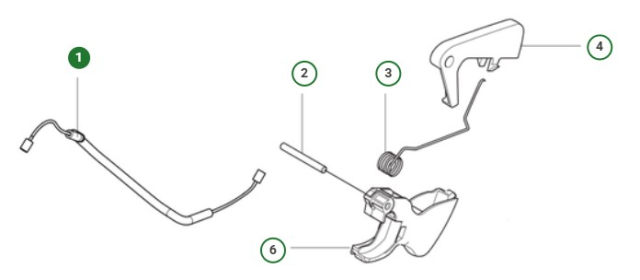 Zespół linki przepustnicy Rh, 39 cm3