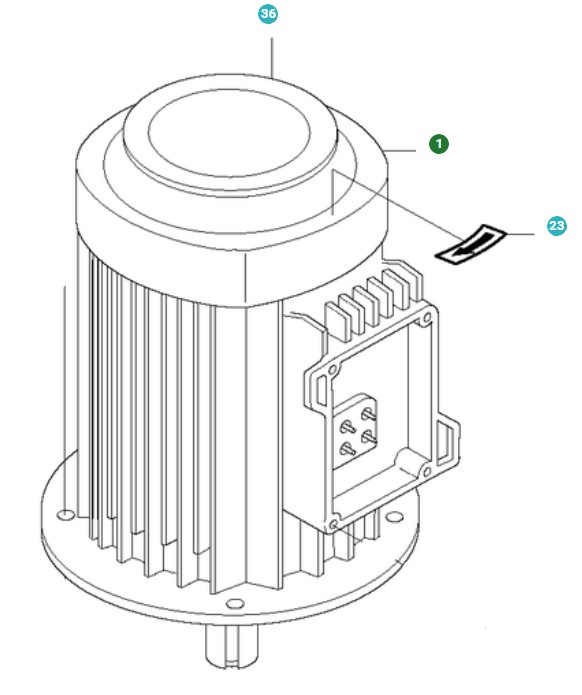 Silnik elektryczny 9,2 kW, 400-480 V 5013656-01